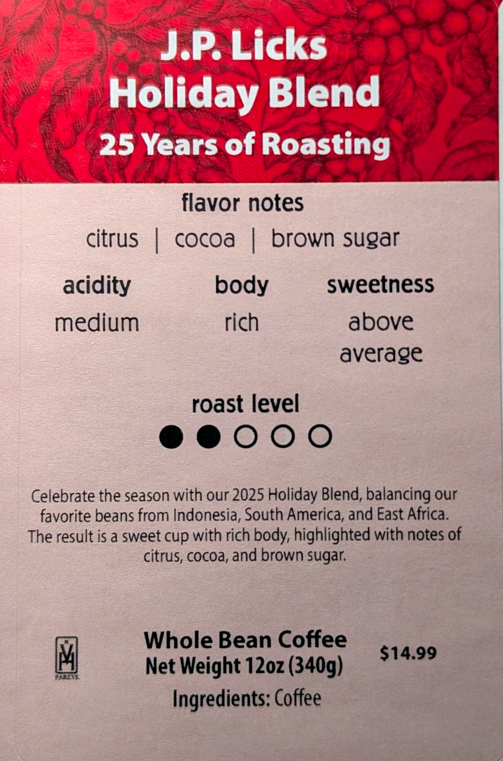 J.P.Licks Holiday Blend