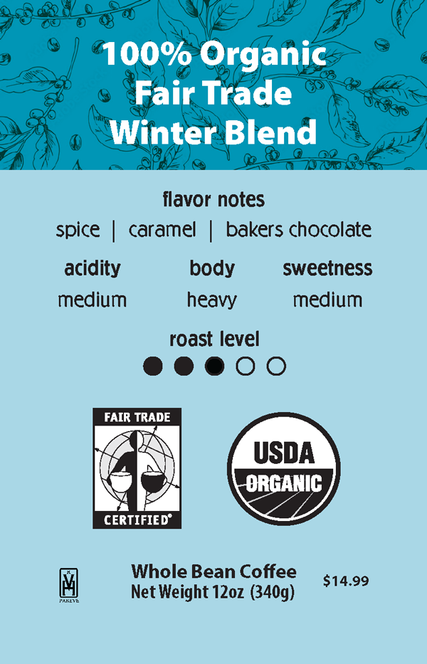 100% Organic Fair Trade Winter Blend