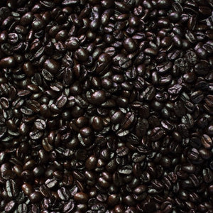 Espresso coffee beans in roaster